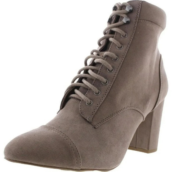 Madden Girl Womens Justinee Faux Suede Heels Combat & Lace-up Boots Size 10 M - Picture 1 of 7